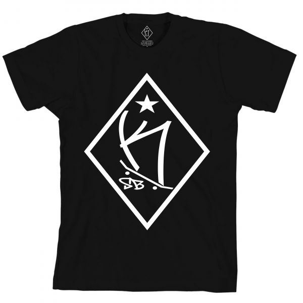 camiseta logo - preta/branca
