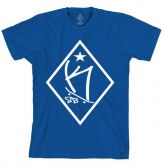 camiseta logo - azul/branca