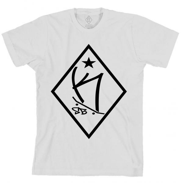 camiseta logo - branca/vermelha